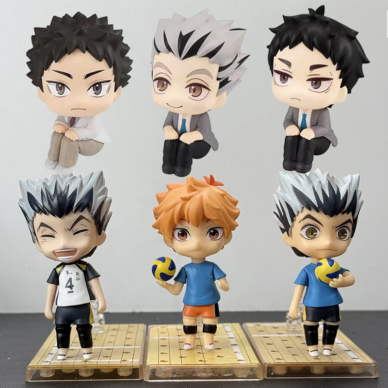 

10cm Anime Haikyuu Iwaizumi Hajime Figure Look Up Kotaro Bokuto Akaashi Keiji Figure GSC Shoyo Hinata Figurine Bokuto #2035 toys
