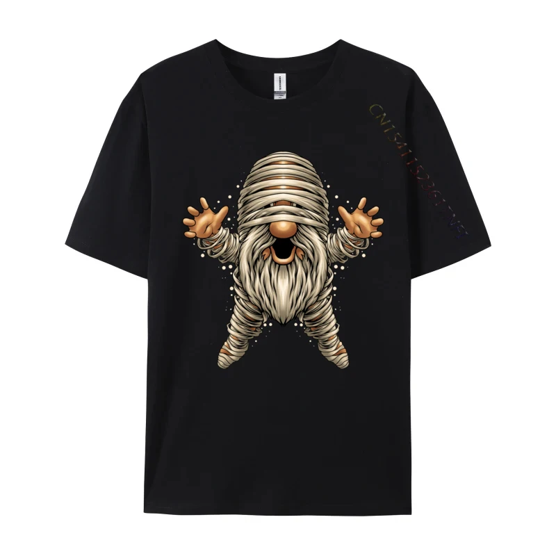 

Gnome Mummy Halloween Mummy Gnome Funny Halloween Gnome Printed On T-Shirt Tops Tees Loose Premium Cotton Casual