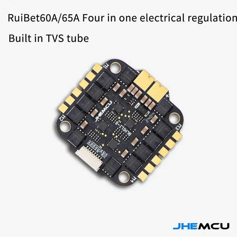 

30,5x30,5 мм JHEMCU RuiBet 60A / 65A 4 в 1 blheli _ S ESC 3-6S Lipo Dshot600 для FPV дрона DIY квадрокоптера