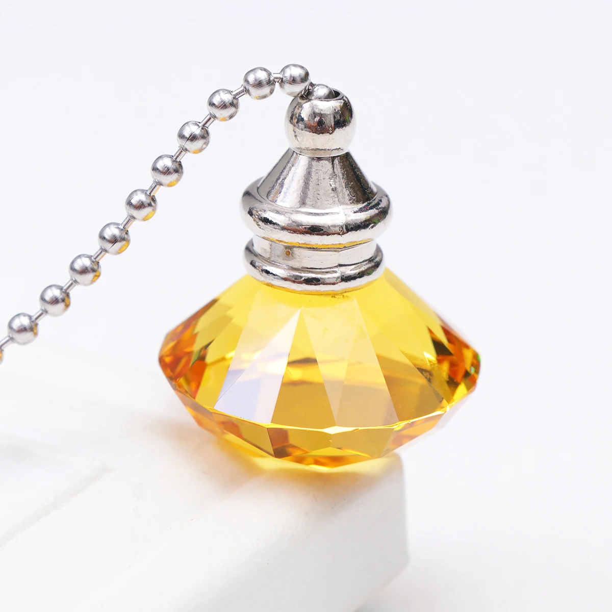 

2Pcs Elegant Diamond Ceiling Fan Pull Chain Crystal Home Decor Wedding Ornament