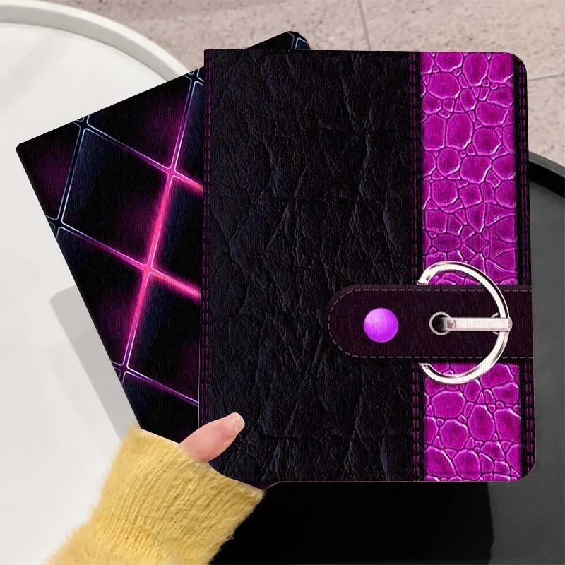 

Purple Black Belt Buckle Gift For Huawei MediaPad T5 T10s M6 M5Lite SE Honor Tab 5 6 7 V7 V8 X8a X9a Pro Soft Tablet Case