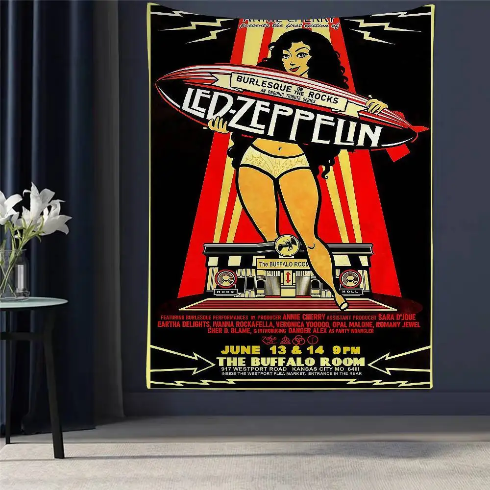 

Band L-Led Z-Zeppelin Tapestry Art Printing Japanese Wall Tapestry Anime Wall Hanging Home Decor