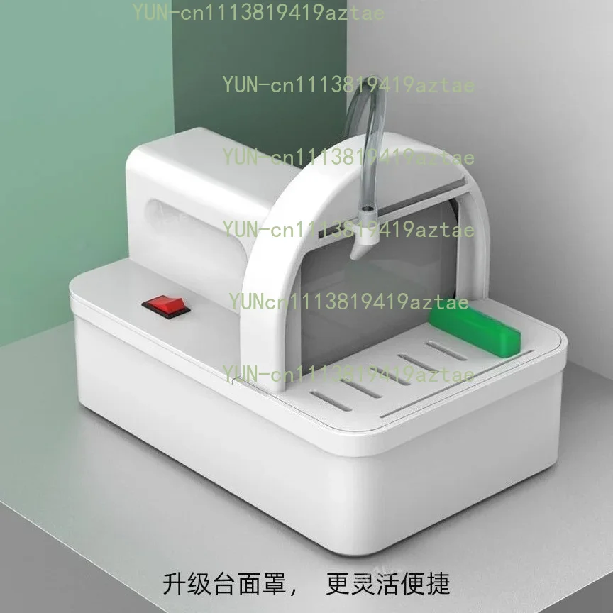 Electric Seal Stamp Polishing Machine Dust-Free Desktop Stone Polisher with 125MM 400 Grit Diamond Grinding Disc