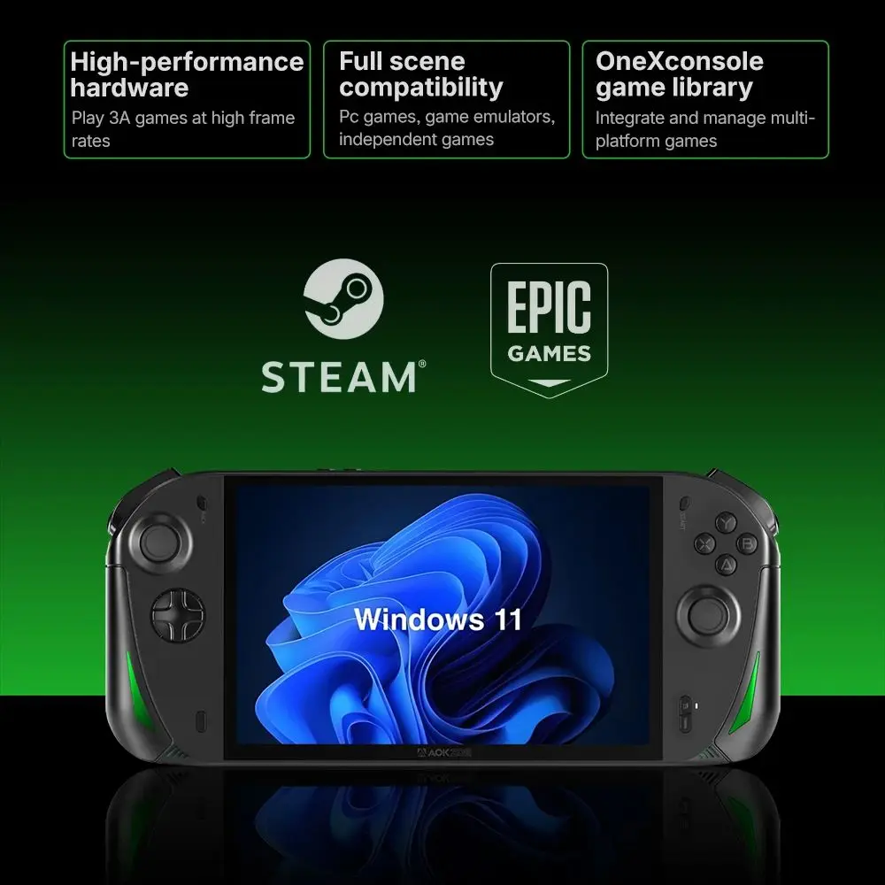 One XPlayer AOKZOE A1X 8-inch AMD AI 9 HX370 VRR Variable Refresh Rate Handheld Game Console Oculink Port Dual USB 4.0 Port