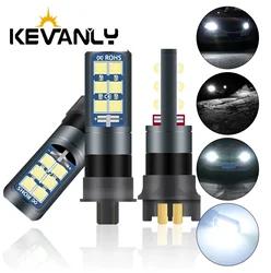 2PCS PW24W PWY24W CANBUS LED Bulbs White 3030 LED 12SMD Turn Signal Light For Audi BMW Volkswagen DRL Daytime Lights Waterproof