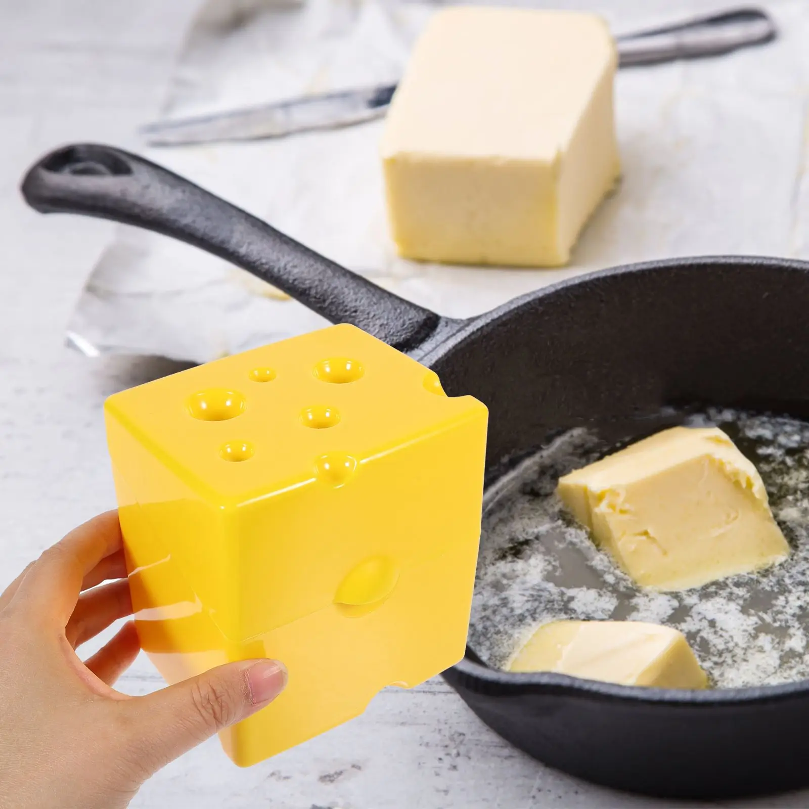 1 pièces tranche de fromage Mini Kraft tranche de fromage conteneur pour réfrigérateur tranche de fromage boîte de rangement ABS jaune pour tranches de fromage beurre