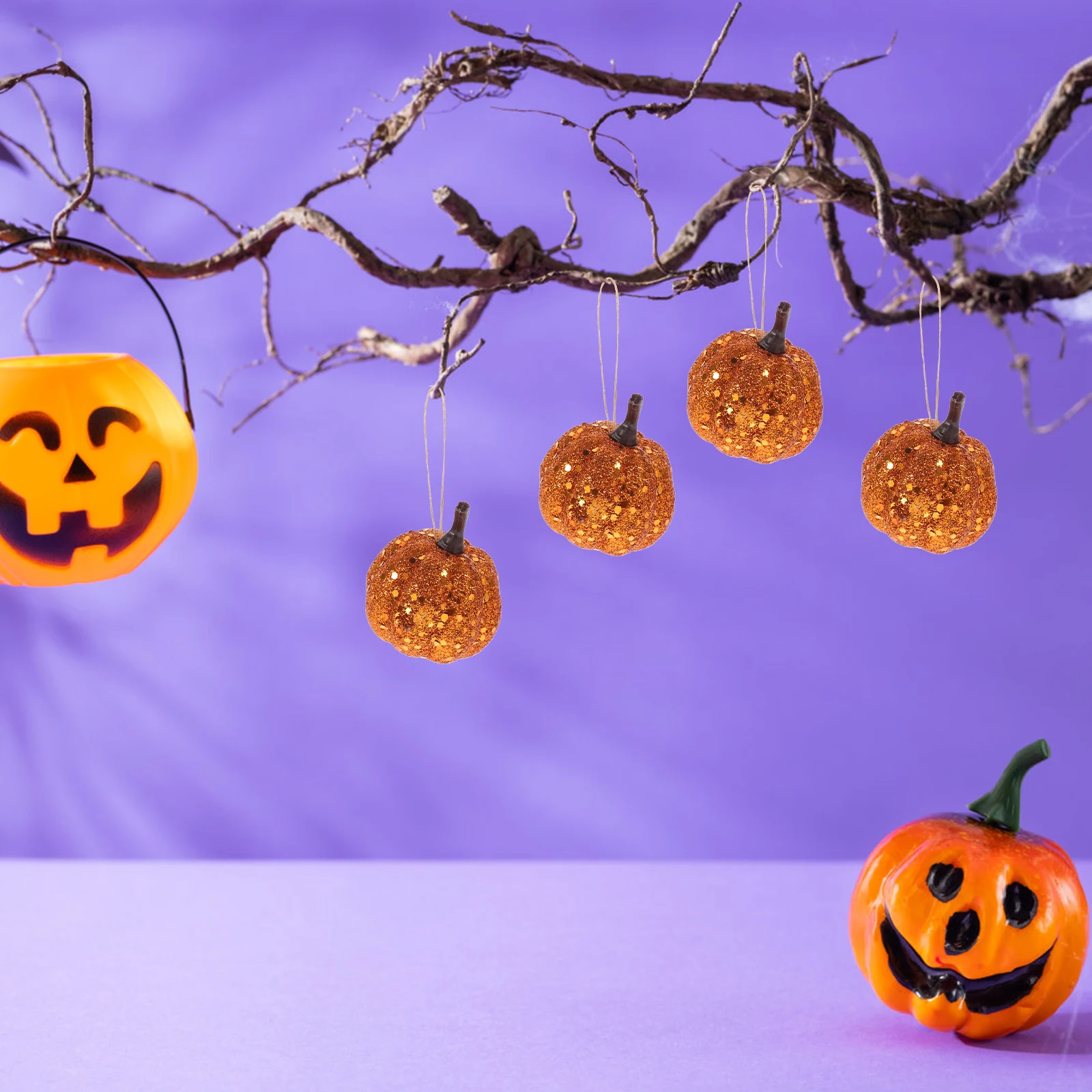 

10pcs Simulation Pumpkin Decoration Foams Mini Artificial Decorative Pumpkins Halloween Thanksgiving Party Fall Festival