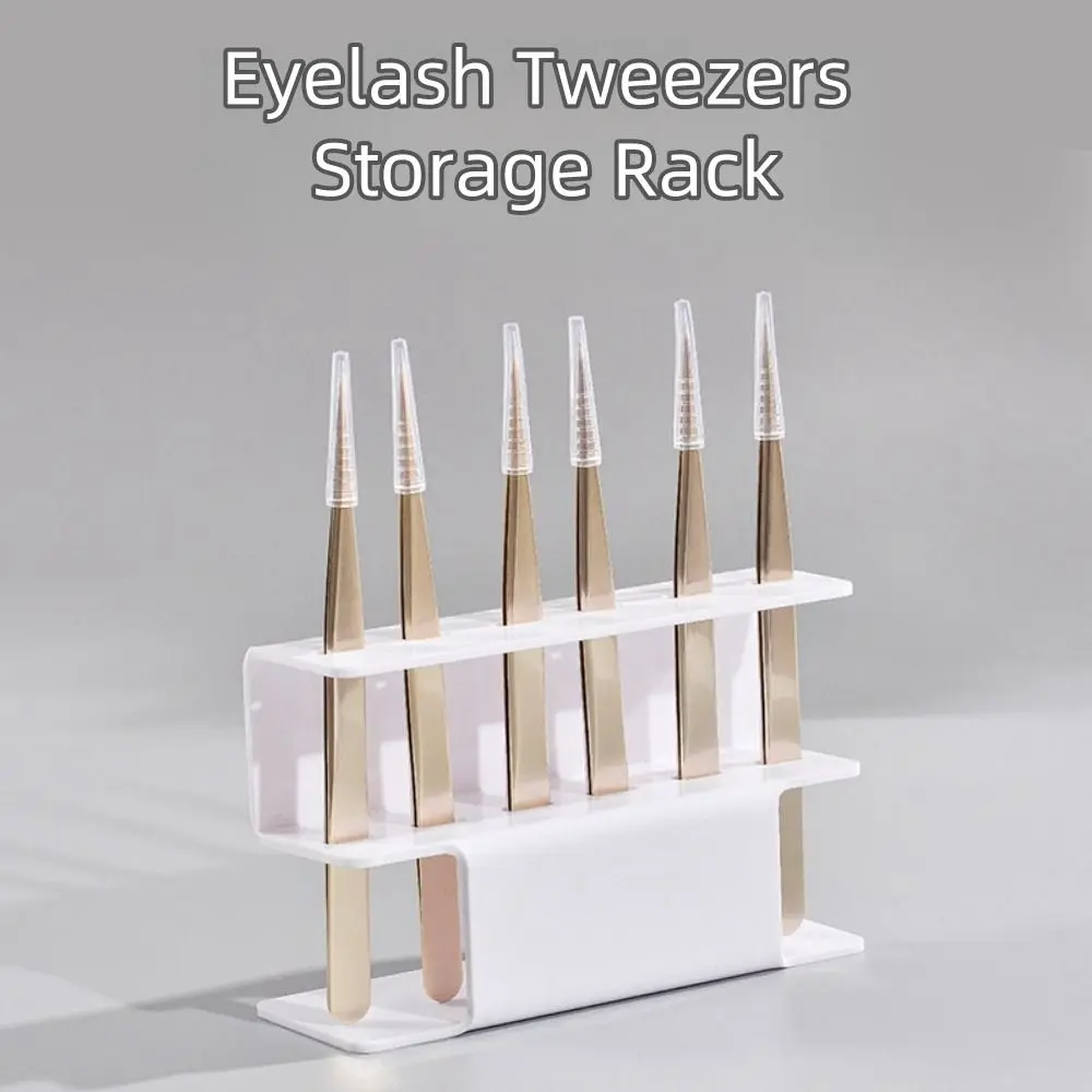 6 8 Holes Eyelash Tweezers Storage Rack Convenient Acrylic Makeup Tools Holder Cosmetics Accessories Nail Tools Organizer