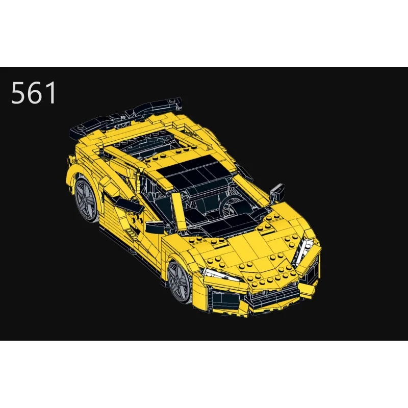 

MOC-162190 New Z06 C8 Iconic Transport Racing Car Building Block Model 1221 Parts MOC Creative Boy Children's Birthday Toy Gift