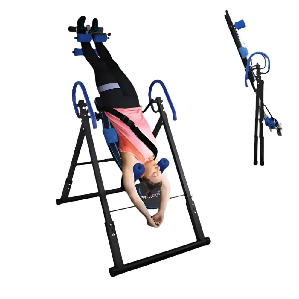 Foldable 131-190cm Adjustable Inversion Table 120kg Tilt 180º Max Safety Steel Flexicare Mobiclinic Premium Inversion Equipment