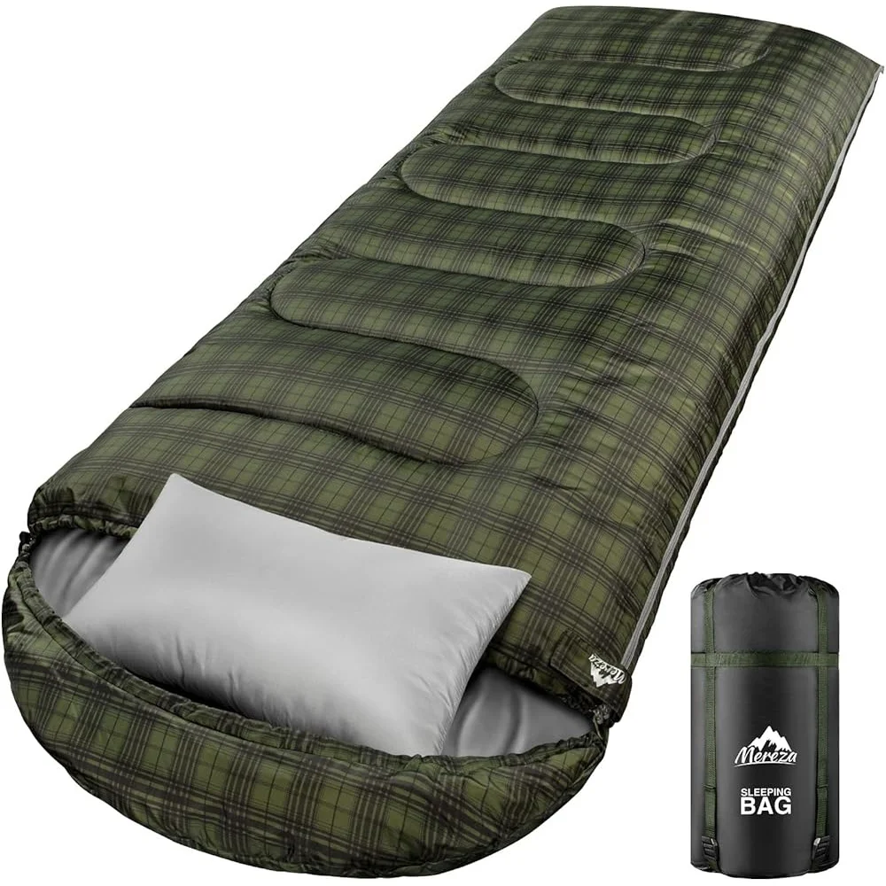 

0 Degree Winter Sleeping Bag Adults Kids with Pillow Cold Weather 4 Season Backpacking Hiking Camping Bag Waterproof Windproof