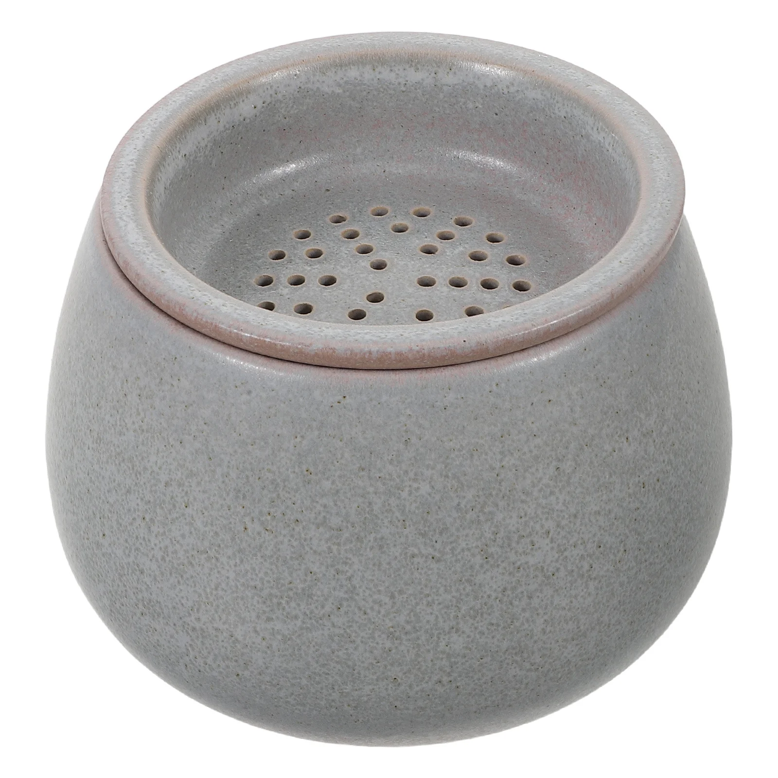 

Ceramic Waste Water Bowl Vintage Style Gongfu Tea Washing Container with Strainer Lid Porcelain Tea Utensil Ceramic Teacup