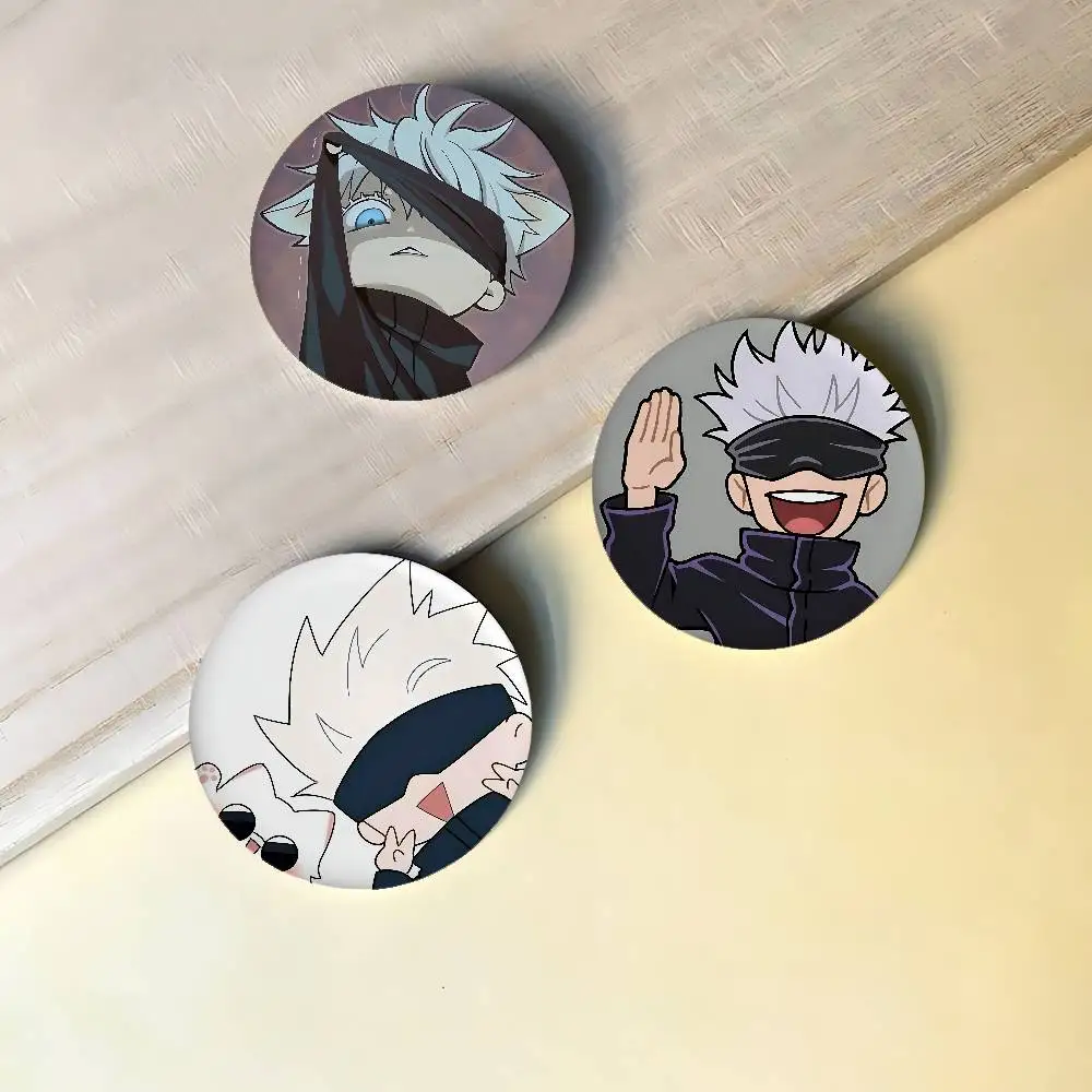 Anime-w-Jujutsus-w Badges Peripheral Lapel Pins Tinplate Round Brooch For Shoulder Bag Accessories Souvenir Gifts