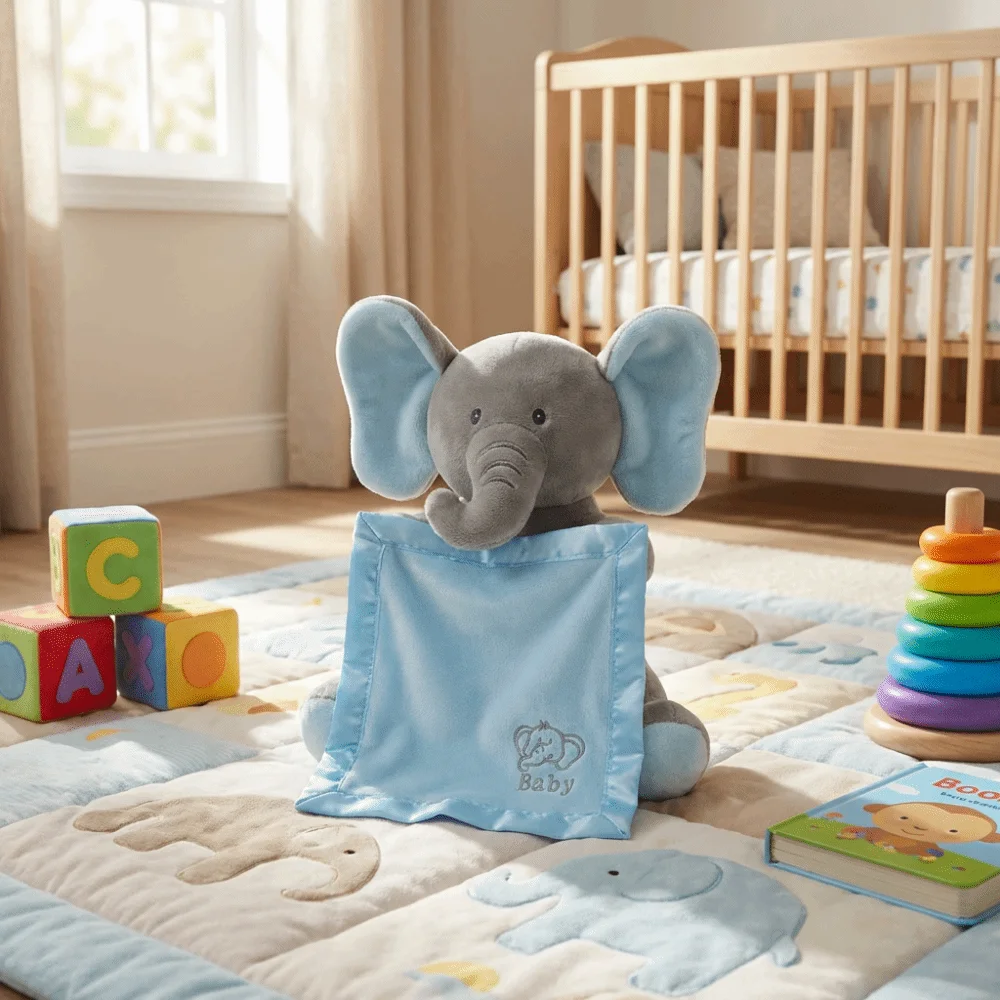 

Soft Plush Singing Elephant Toy Hide-and-seek Feature Singing Function Hide-and-seek Elephant Toy Musical Plush