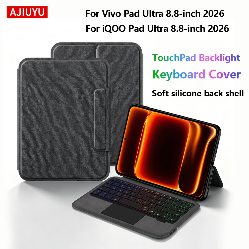 Backlight Keyboard Case For Vivo Pad Ultra 8.8 inch 2026 Tablet Cover For iQOO Pad Ultra 8.8