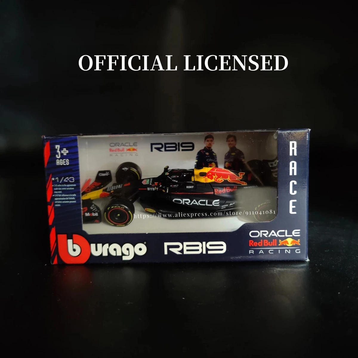 Bburago 1:43 F1 2023 Red Bull Racing RB19 Car Model with Perez Signature Showcase Hardcover Formula 1 Miniature Toy Collection