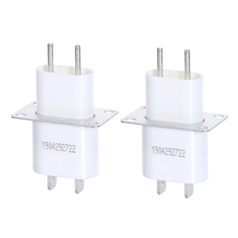 2pcs Electronic Microwave Oven Magnetron w/ Through-core Capacitor Pin Sockets Converter Home Microwave Magnetron Sockets Pins