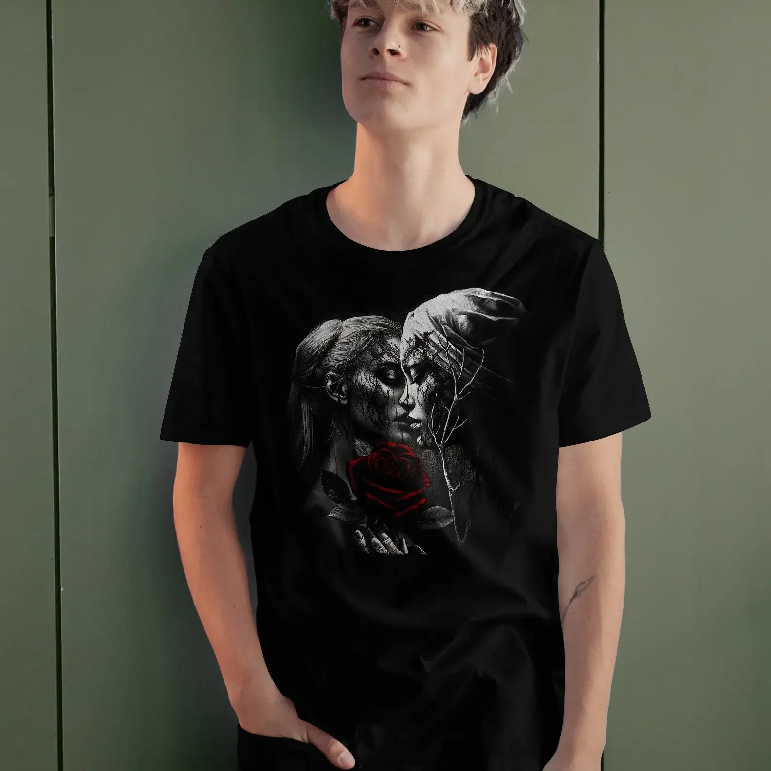 Kiss in the Dark Gothic Design T Shirt Fair Traded High Quality