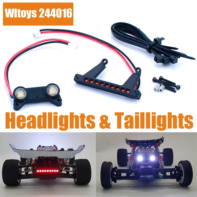 Front&Rear Lights Headlight Taillight for 1/24 Wltoys 244016 RC Car 2WD Remote Control Drifting Race Cars