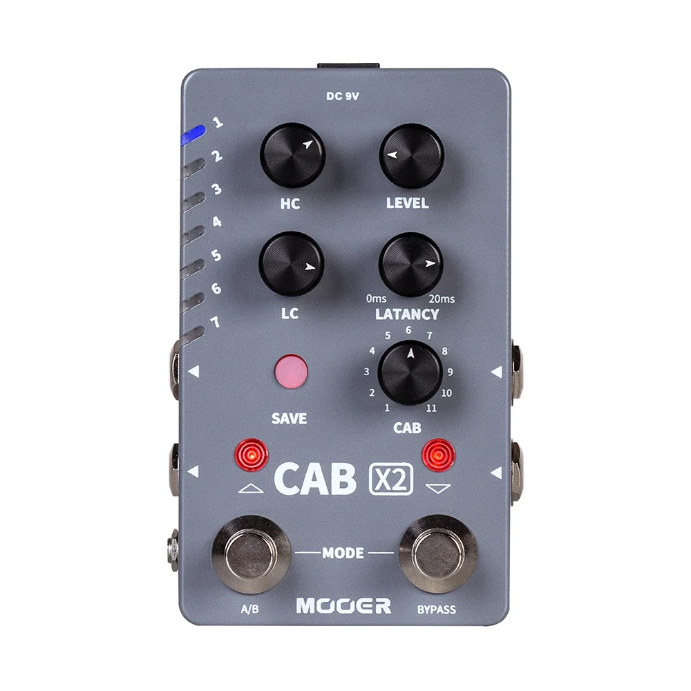 

MOOER CAB X2 Guitar Stereo IR Cabinet Simulation Effect Pedal Dual Channel Cab Simulation Pedal 14 Presets 11 Factory IR