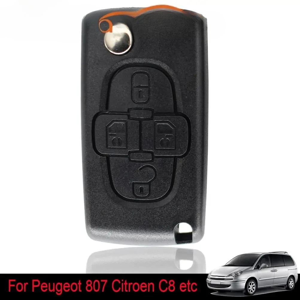 

4-кнопочный автомобильный ключ с дистанционным управлением, чехол, сменный брелок для Peugeot 807 1007 Citroen C8, автостайлинг, детали