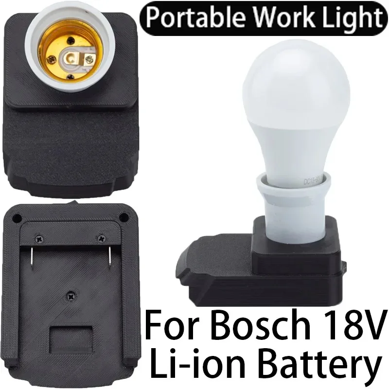 

Portable LED Work Light for Bosch 18V Li-Ion Battery Cordless Emergency Light Lamp Holder Adapter Bulb Portable Tool Light