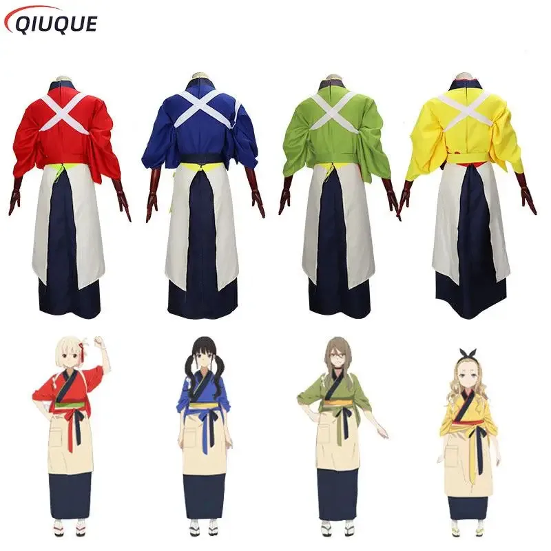 DY2025Nishikigi Chisato Inoue Takina Nakahara Mizuki Kurumi Косплей Lycoris Recoil Косплей Костюм Женское кимоно Платье LycoReco O