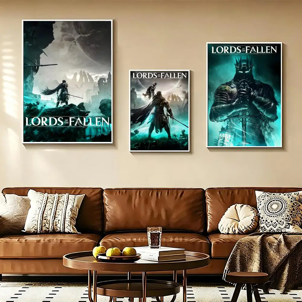 Game L-Lords of the F-Fallen Poster Self-adhesive Paper Print Home Living Room Bedroom Entrance Bar Cafe Art