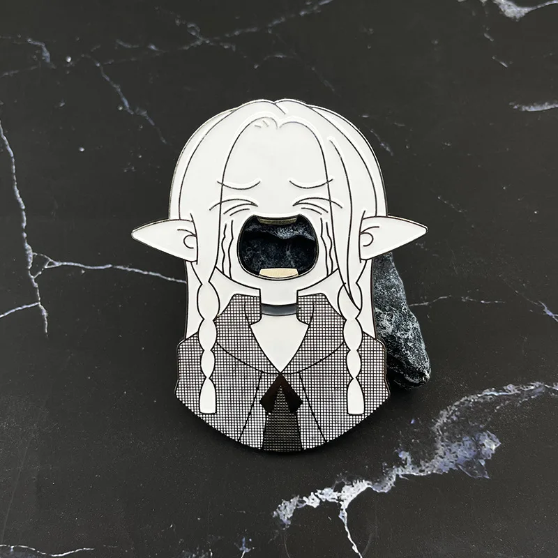 Anime Delicious in Dungeon Marcille Cosplay Refrigerator Magnet Kawaii Bottle Opener Big Mouth Elf Halloween Accessories Props