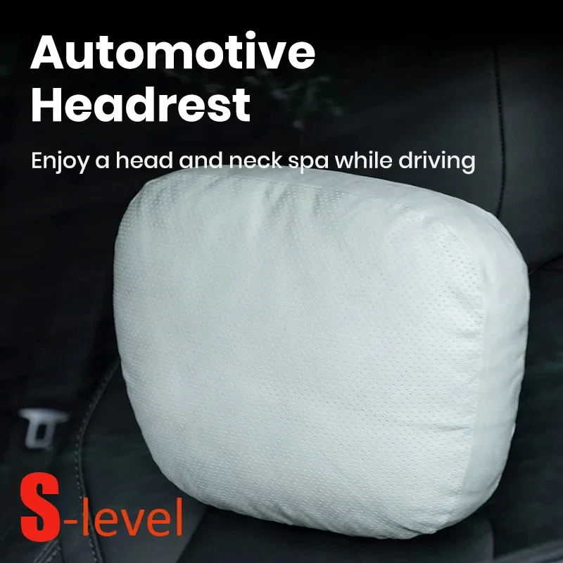 

Car Headrest S-level Soft Comfort Auto Seat Neck Support Waist Pillow Cars Accessories Compatible For Tesla Audi Auto Interior