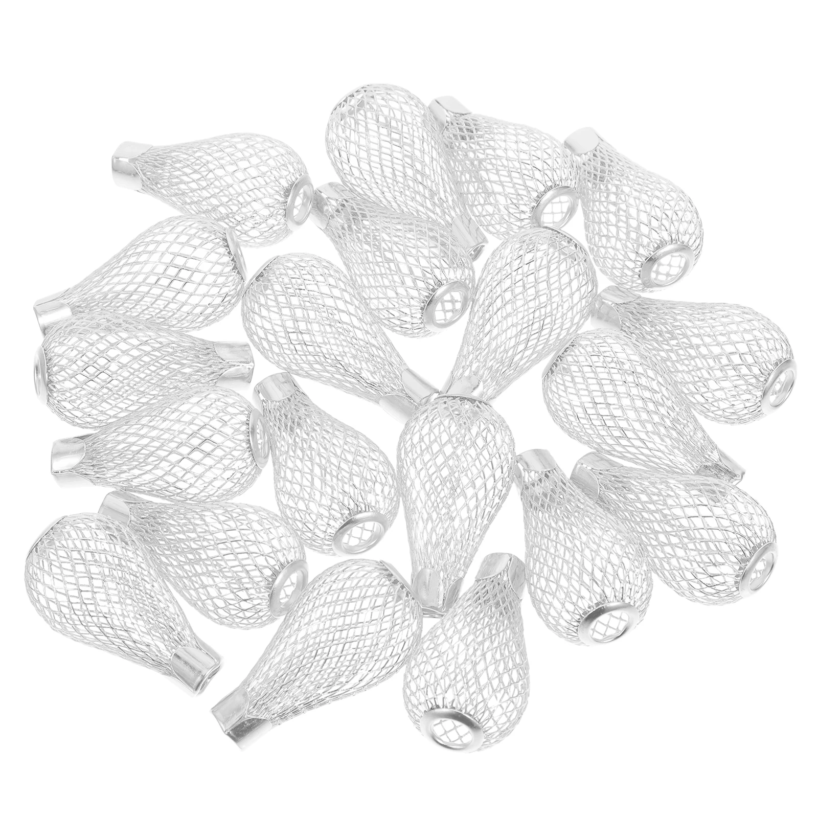 

20pcs Lampshade Decoration Elegant Metal Hanging Cage Christmas Room DIY String Light Cover Mini Bulb Wire Guard