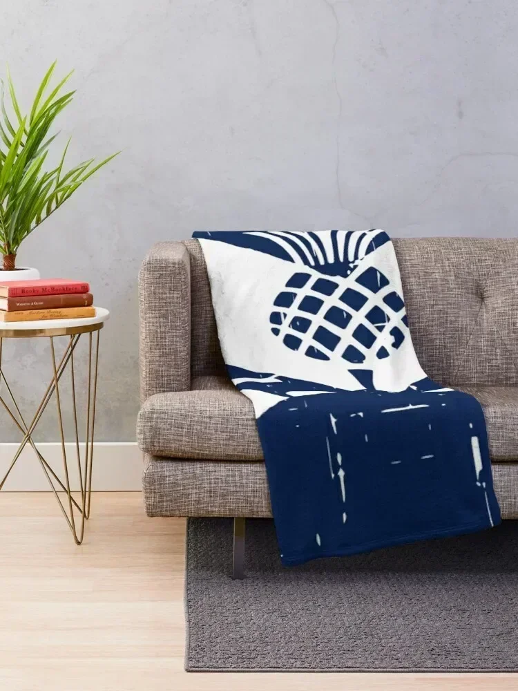 Saltire Scottish Flag and Scottish Thistle Throw Blanket