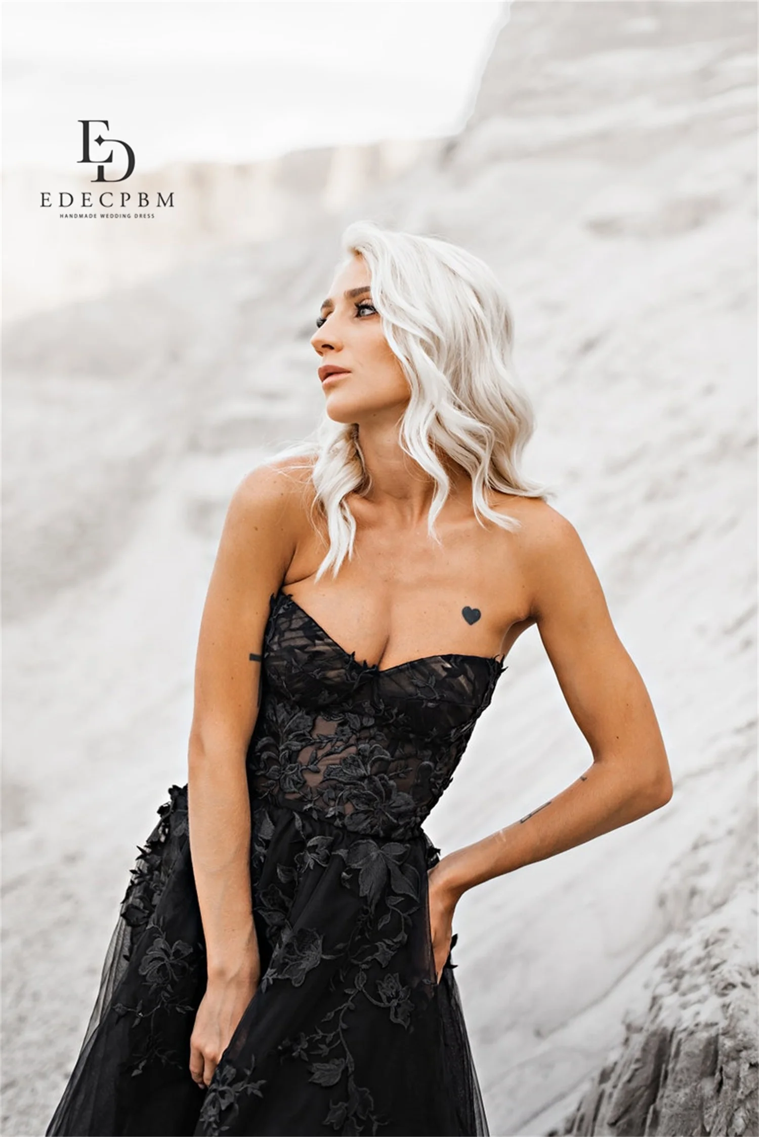 EDECPBM chérie robes De bal 2025 robes De Fiesta femmes robe De soirée fleurs personnalisé فساتmaveraNoir luxueux