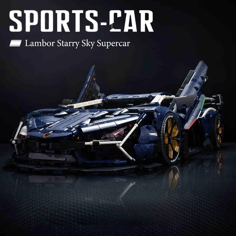 4106PCS Tecnico 1:8 Lambor Cielo Stellato Supercar Building Blocks Velocità Meccanica Modello di Veicolo Da Corsa Mattoni Giocattoli Per Il Capretto MOC