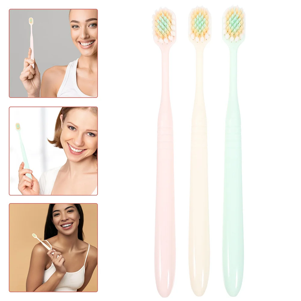 

9Pcs Soft Bristle Toothbrush Wide Thin Brush Head Adult Toothbrushes Soft Bristles Gentle Gum Care Home Travel Use