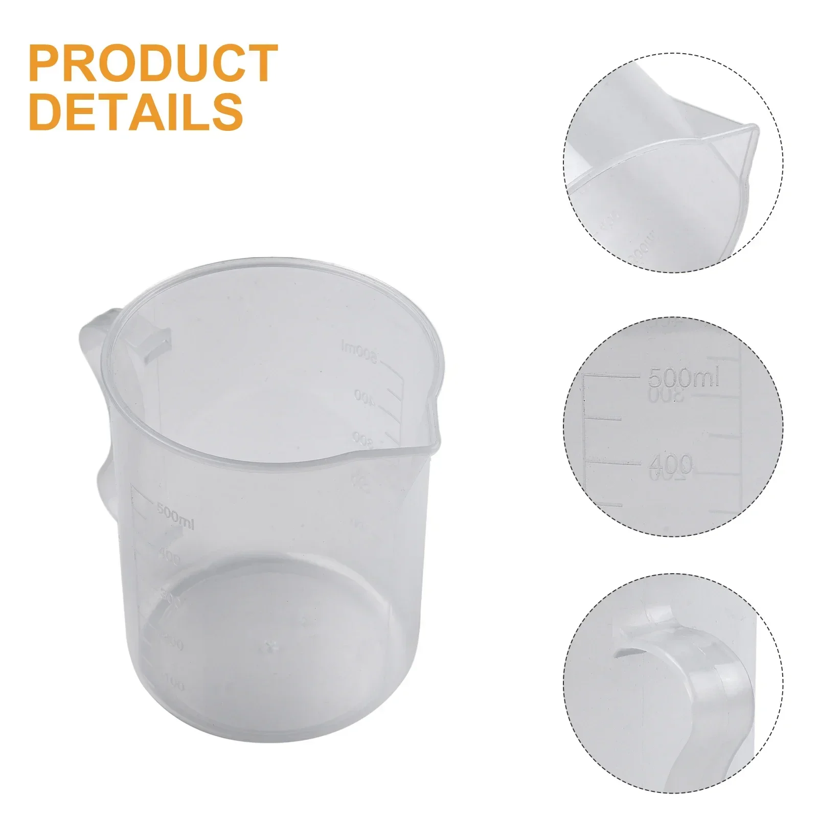 Measuring Jug Plastic Beaker Transparent Measuring Cup  Resistant Clear Scale And Fractional Value Make The Measurement