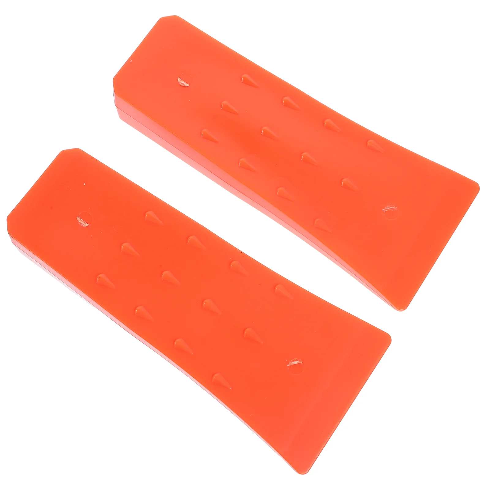 2 Pcs Electric Saw Chainsaw Auxiliary Tools Woodcutting Chock Wedge Forestry Logging Plastic Orange Bucking Wedges Tree Felling