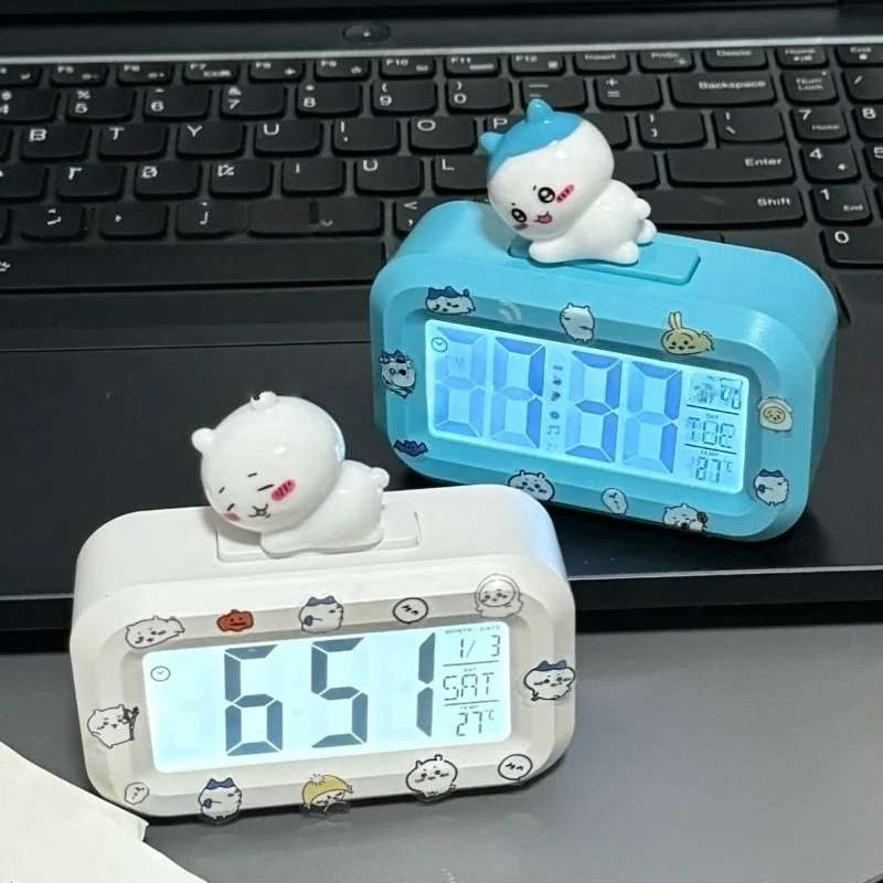 

Новый многофункциональный светящийся настольный будильник Chiikawa Hachiware Usach в стиле аниме, портативный, для студентов, милый дизайн