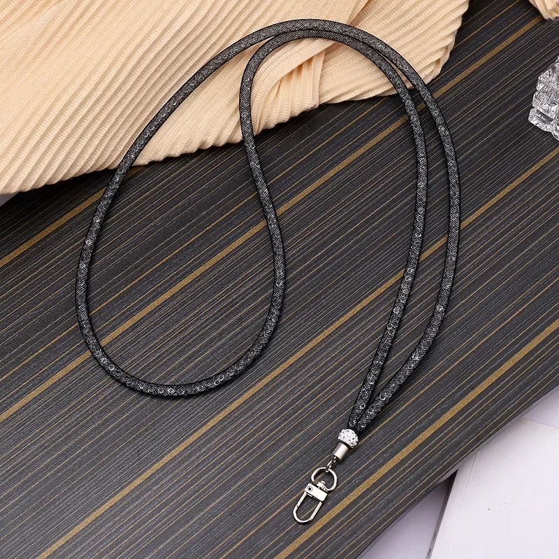 Hot Sale New Long Rhinestone Mesh Rope Neck Mobile Phone Case Keychain Lanyard Anti-drop Chain Jewelry Pendant Pendant