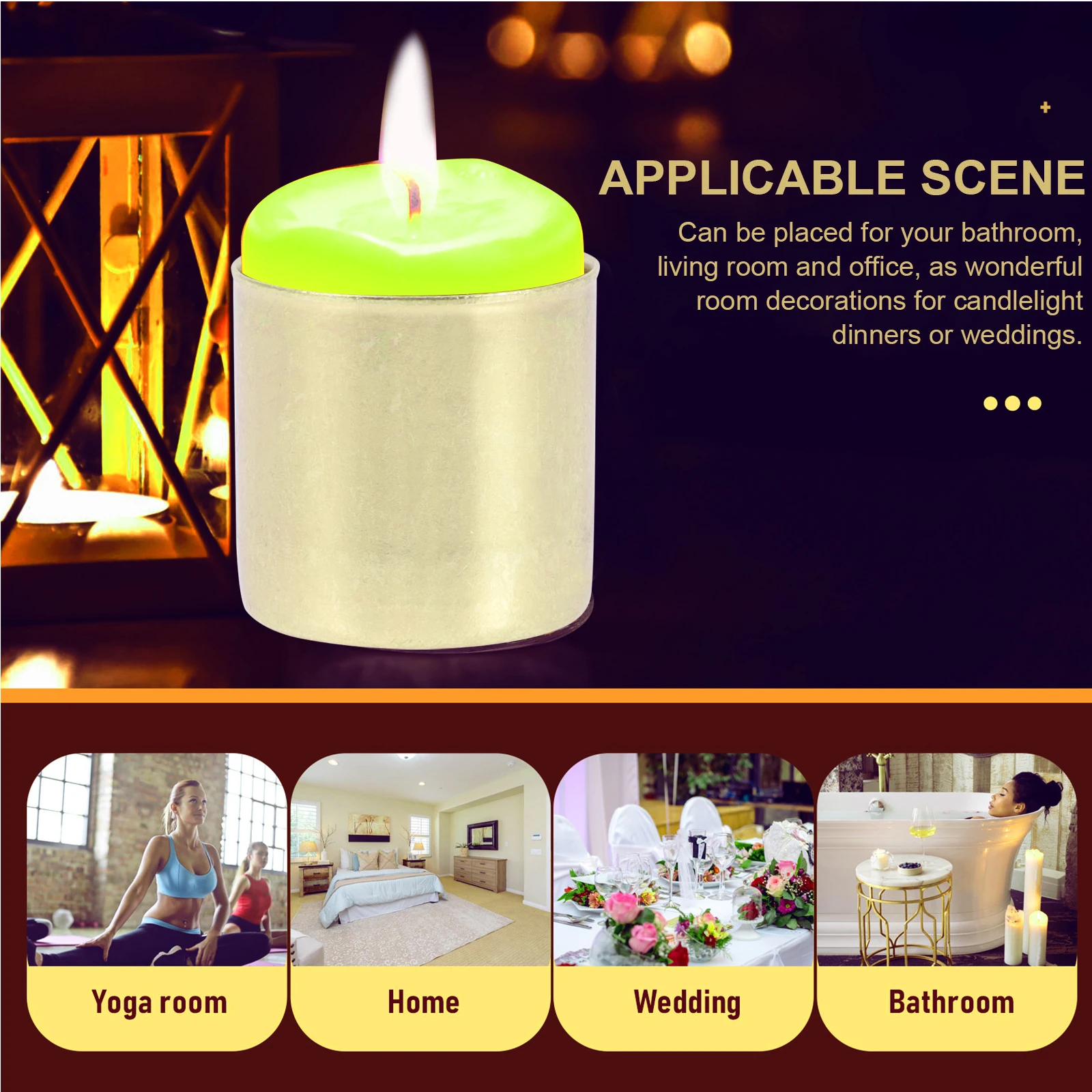 

6Pcs Metal Holder Sets Vintage Style Stable Candlestick Holders for Romantic Dinners Table Decoration Tea Light