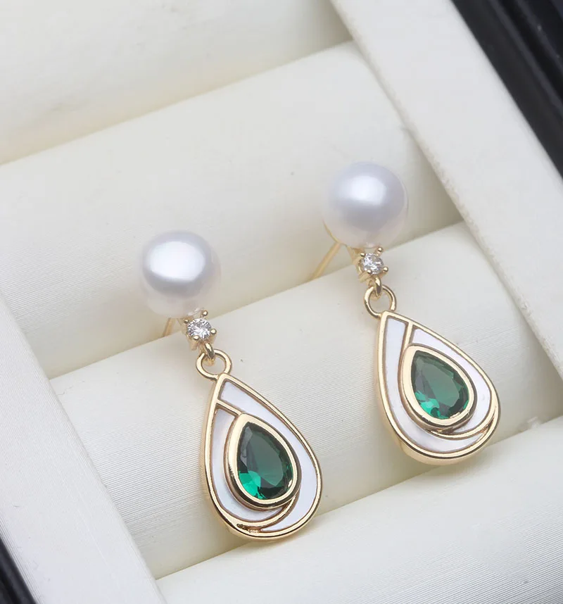 

wedding natural freshwater Bridal Silver 925 Pearl Earrings Jewelry Wife Girl Birthday Gift