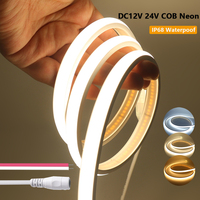 12V 24V COB LED Neon Strip Light IP68 Waterproof 320LEDs/m 2PIN Wire DC Plug 3000K 4000K 6000K Flexible Tape Rome Lighting 0.5m