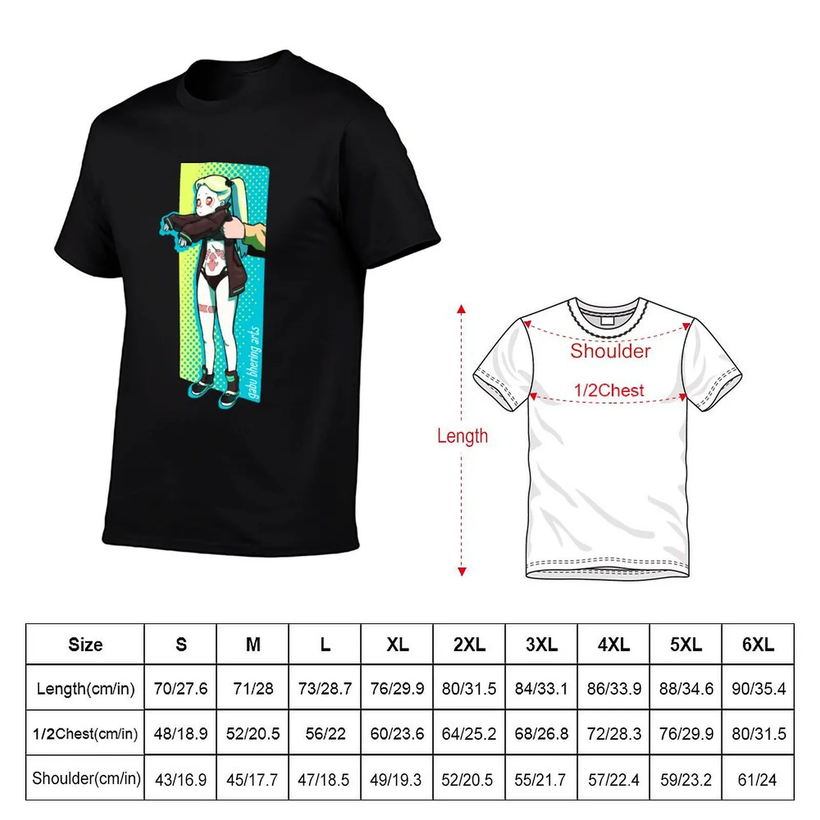 Long Rebecca from Edgerunners T-Shirt Durable Work Wear T-Shirt