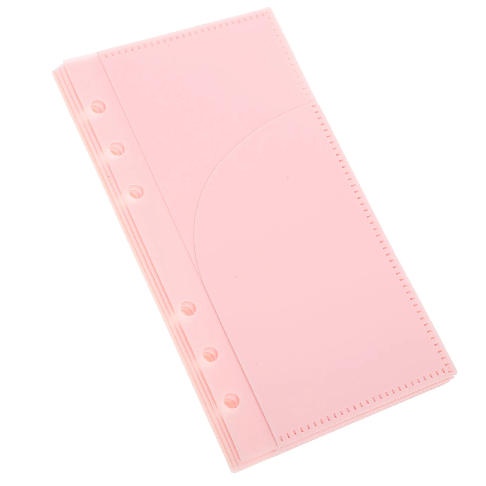 

5pcs A6 Replaceable Budget Pocket Binder Inserts Clear PP Material Double Layer Design for Cash Envelopes Notes Storage