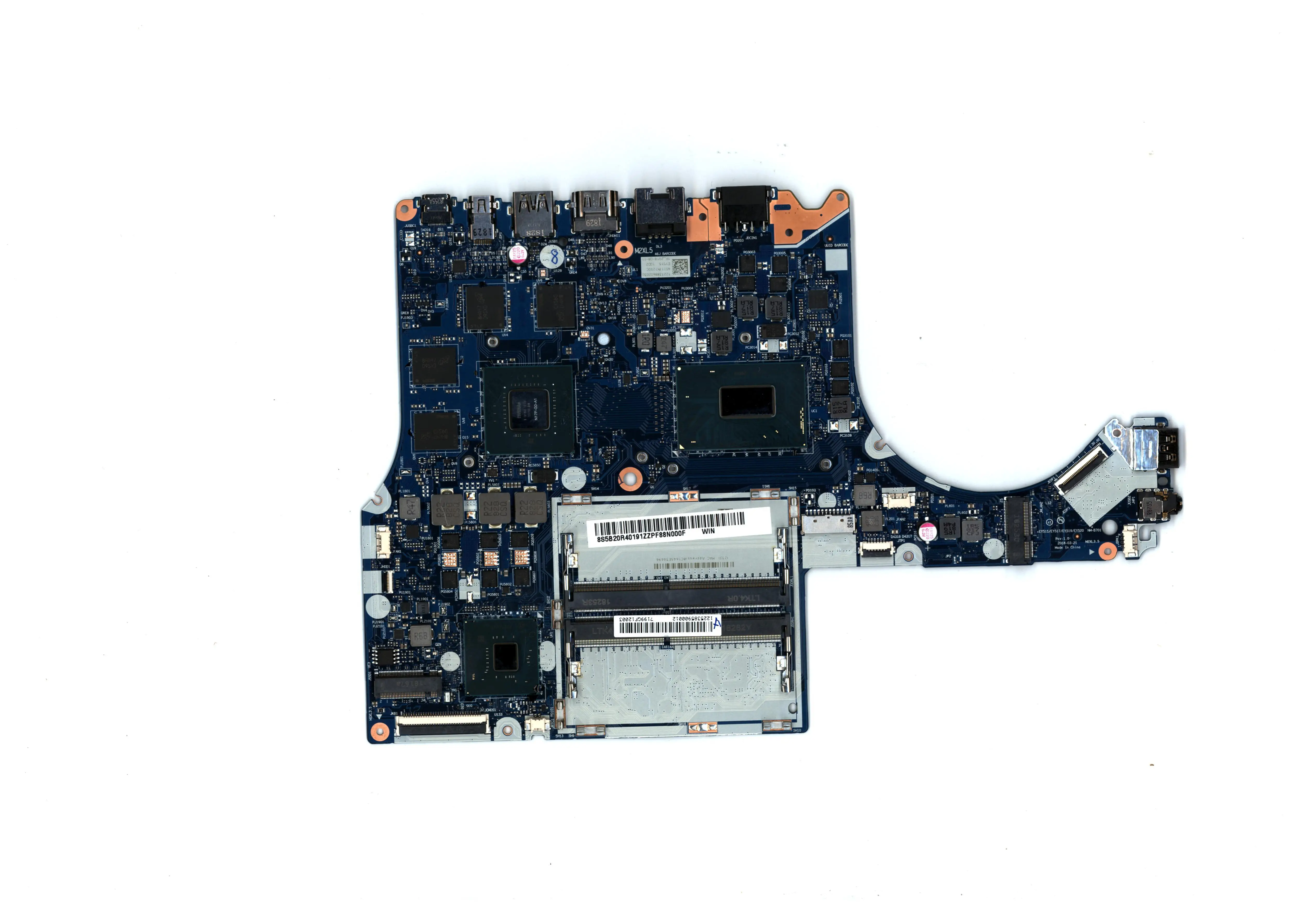 Imagem -01 - Placa-mãe Portátil Nvidia Geforce Gtx 1050 4g 60hz Ey515 517 519 520 Legião Y7000p sn Nm-b701 Fru 5b20s56084 Cpu I58300h Y7000p