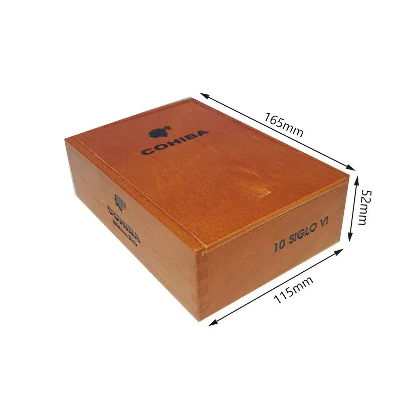 Pine Wood Cigar Humidor, Cedar Box, Holds 10 to 25 Cigars