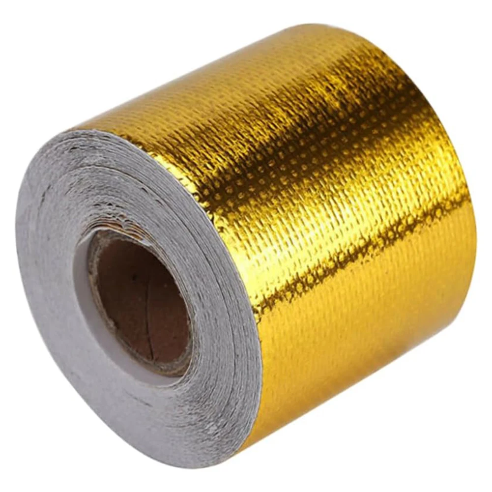 2.5*1000CM 1*394IN Thermal Insulation Tape Effective Heat Reduction Glass Fiber Material High Temperature Resistance