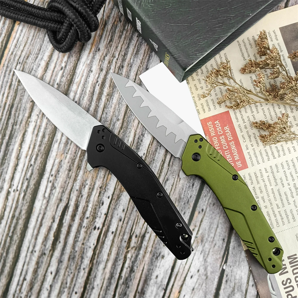 

KS D2 Blade Aluminum Alloy Handle Folding Pocket Knife Edc Hunting Outdoor Camping Survival Tool Military Tactical Knife