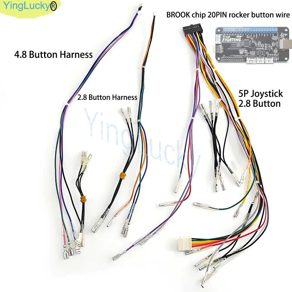 توصيل سريع 20 دبوس تسخير 0.110 توصيل لـ Hitbox PS4 Sfor Brook العالمي القتال عصا مجلس الكابلات لوحة اللمس زر تسخير