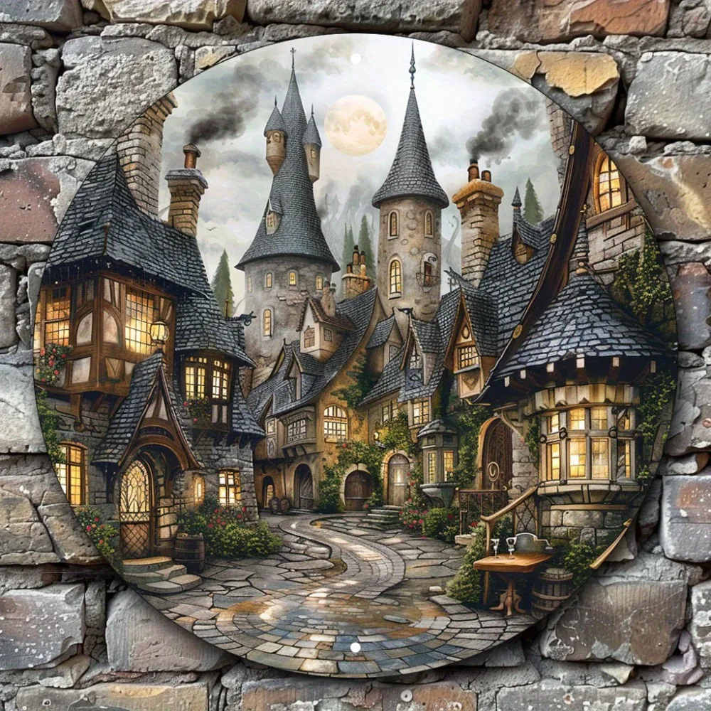 

Enchanted Wizarding World Round Metal Sign - Perfect For Man Cave, Office Decor & Special Occasions Like Birthdays, Anniversary